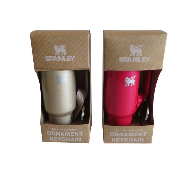 Stanley x e.l.f Ornament Keychain - Set of GOLD & RED, New in Box - Picture 3 of 9